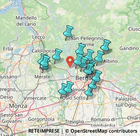 Mappa 24030 Barzana BG, Italia (10.8205)