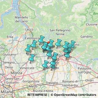 Mappa 24030 Barzana BG, Italia (9.9875)