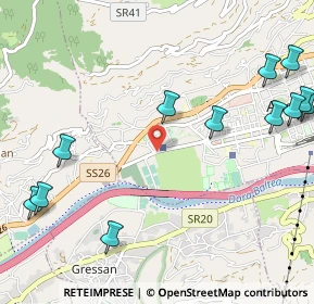Mappa Viale Piccolo San Bernardo, 11100 Aosta AO, Italia (1.42333)