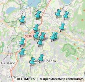 Mappa Via N. Sauro, 23893 Cassago Brianza LC, Italia (3.36875)