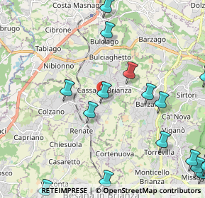 Mappa Via N. Sauro, 23893 Cassago Brianza LC, Italia (2.87563)