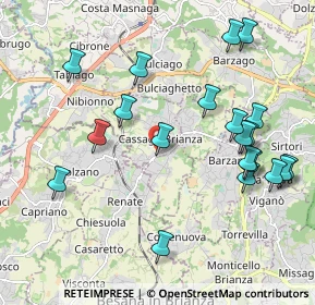 Mappa Via N. Sauro, 23893 Cassago Brianza LC, Italia (2.2225)