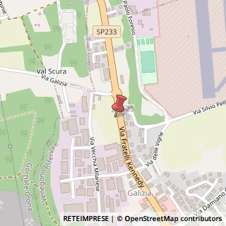 Mappa Via Fratelli Kennedy, 31, 21040 Venegono Inferiore, Varese (Lombardia)