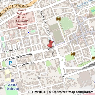Mappa Corso-Avenue btg. Aosta, 13, 11100 Aosta, Aosta (Valle d'Aosta)