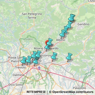 Mappa Via Gerolamo Acerbis, 24022 Alzano Lombardo BG, Italia (7.45571)