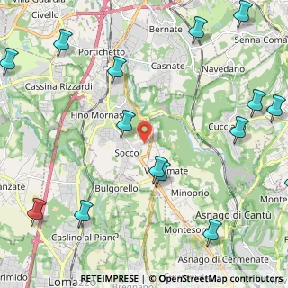 Mappa Via Regina, 22073 Fino Mornasco CO, Italia (3.09267)