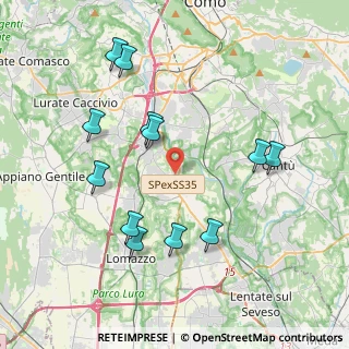 Mappa Via Regina, 22073 Fino Mornasco CO, Italia (4.10417)