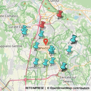 Mappa Via Regina, 22073 Fino Mornasco CO, Italia (4.25368)