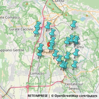 Mappa Via Regina, 22073 Fino Mornasco CO, Italia (3.2415)