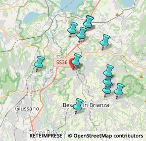 Mappa Piazza Italia, 20837 Veduggio con Colzano MB, Italia (3.74667)