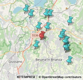 Mappa Piazza Italia, 20837 Veduggio con Colzano MB, Italia (3.99412)