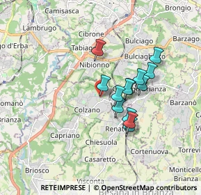 Mappa Piazza Italia, 20837 Veduggio con Colzano MB, Italia (1.30385)