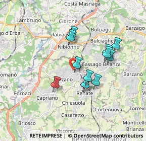 Mappa Piazza Italia, 20837 Veduggio con Colzano MB, Italia (1.445)