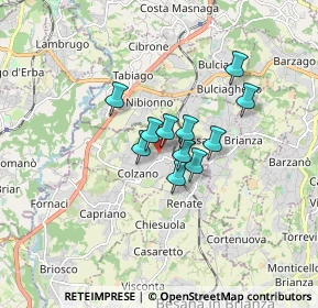Mappa Piazza Italia, 20837 Veduggio con Colzano MB, Italia (1.05182)