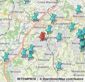 Mappa Piazza Italia, 20837 Veduggio con Colzano MB, Italia (2.7015)