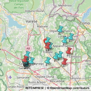 Mappa 21040 Venegono inferiore VA, Italia (8.3595)