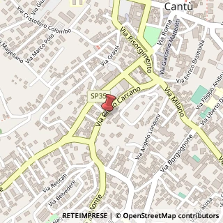 Mappa Via G. Carcano, 18, 22063 Cantù, Como (Lombardia)