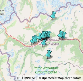 Mappa Via Chanoine Joseph Bréan, 11100 Aosta AO, Italia (7.39313)