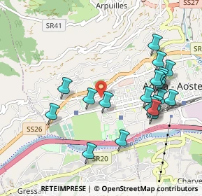 Mappa Via Chanoine Joseph Bréan, 11100 Aosta AO, Italia (1.006)