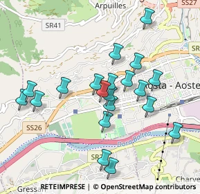 Mappa Via Chanoine Joseph Bréan, 11100 Aosta AO, Italia (0.8825)