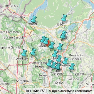 Mappa Via Monte Nero, 22063 Cantù CO, Italia (7.13556)