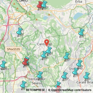 Mappa Via Ginevrina da Fossano, 22063 Cantù CO, Italia (6.8915)
