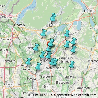 Mappa Via Enrico Fermi, 22044 Inverigo CO, Italia (6.15722)