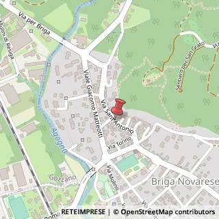 Mappa Via Sant'Antonio,  30, 28010 Briga Novarese, Novara (Piemonte)