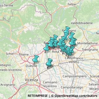 Mappa Via delle Viole, 36061 Bassano del Grappa VI, Italia (9.8175)