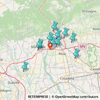 Mappa Via delle Viole, 36061 Bassano del Grappa VI, Italia (5.41091)