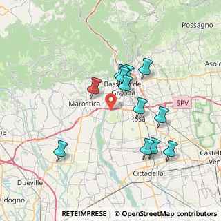 Mappa Via delle Viole, 36061 Bassano del Grappa VI, Italia (6.58417)