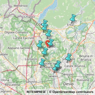 Mappa CORSO EUROPA 23 CC CANTU' 2000 - LOC, 22063 Cantù CO, Italia (6.59917)
