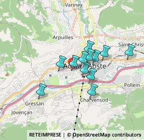 Mappa Corso Battaglione Aosta, 11100 Aosta AO, Italia (1.25833)