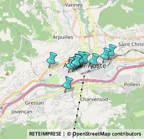 Mappa Corso Battaglione Aosta, 11100 Aosta AO, Italia (0.79909)