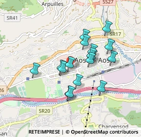 Mappa Corso Battaglione Aosta, 11100 Aosta AO, Italia (0.72176)