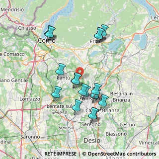 Mappa Via Alcide De Gasperi, 22040 Brenna CO, Italia (7.2555)