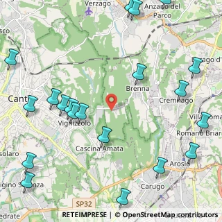 Mappa Via Alcide De Gasperi, 22040 Brenna CO, Italia (2.9835)