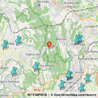 Mappa Via Alcide De Gasperi, 22040 Brenna CO, Italia (3.38182)