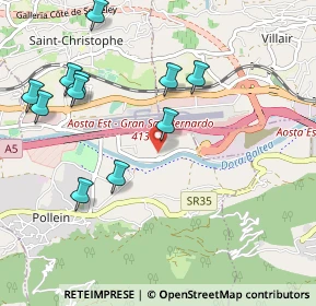 Mappa Località autoporto, 11010 Pollein AO, Italia (1.10636)