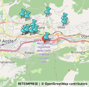 Mappa Località autoporto, 11010 Pollein AO, Italia (1.86083)