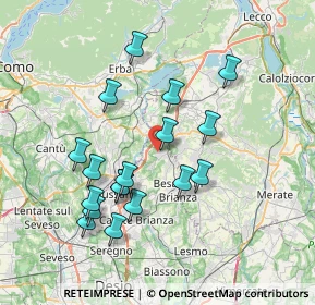Mappa Via Michelangelo, 20837 Veduggio Con Colzano MB, Italia (7.07)