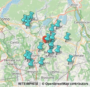 Mappa Via Michelangelo, 20837 Veduggio Con Colzano MB, Italia (6.595)