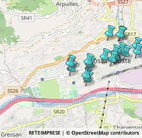 Mappa Via Larsinaz, 11100 Aosta AO, Italia (1.01389)