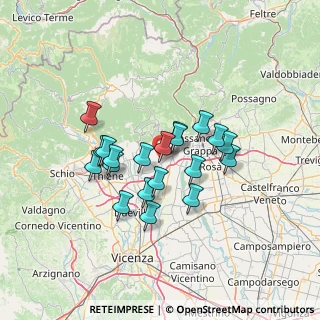 Mappa Via Professor Toaldo, 36060 Pianezze VI, Italia (10.732)