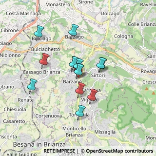 Mappa Viale Manara, 23891 Barzanò LC, Italia (1.34357)
