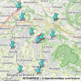 Mappa Via Luciano Manara, 23891 Barzanò LC, Italia (2.39917)