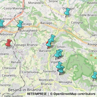 Mappa Viale Manara, 23891 Barzanò LC, Italia (2.46167)