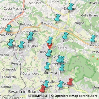 Mappa Viale Manara, 23891 Barzanò LC, Italia (2.5785)