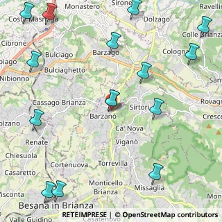 Mappa Viale Manara, 23891 Barzanò LC, Italia (2.94467)