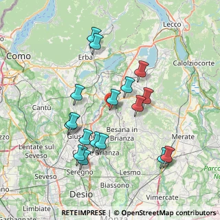 Mappa Via Madonnina, 20837 Veduggio Con Colzano MB, Italia (7.34765)
